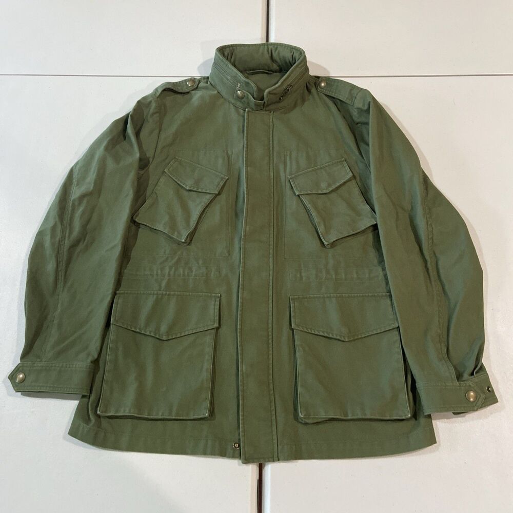 Spier Mackay SS23 Field Jacket Men size 42 Military M-65 Olive Green Cotton